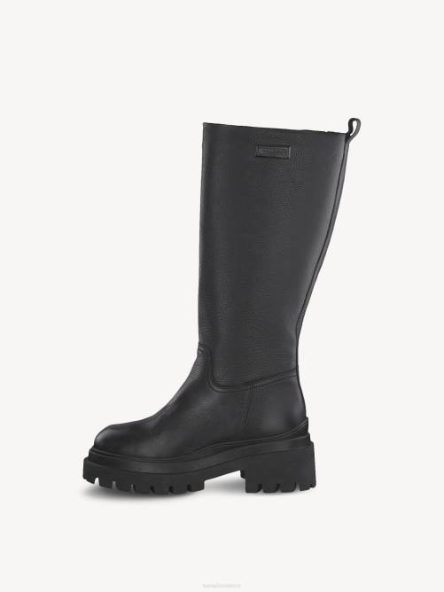 Tamaris mujer botas de cuero - negro P2LN16