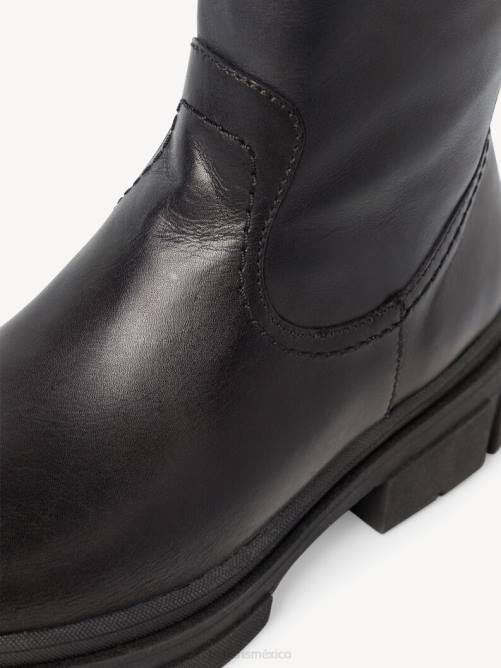 Tamaris mujer botas de cuero - negro/cuero negro P2LN65