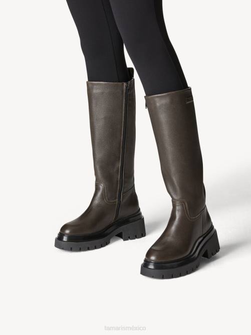 Tamaris mujer botas de cuero - verde/oliva P2LN80