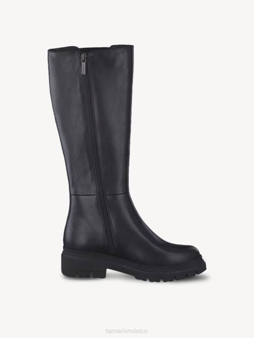 Tamaris mujer botas de piel - negro/napa negra P2LN1043