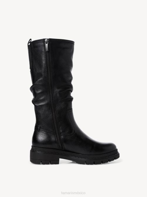 Tamaris mujer botas de piel - negro/napa negra P2LN1124