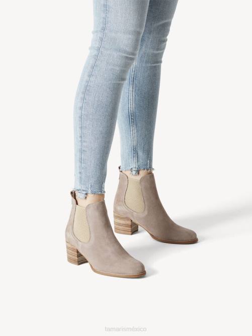 Tamaris mujer Botín chelsea de piel - beige/taupe P2LN1078