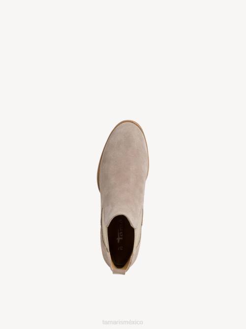 Tamaris mujer Botín chelsea de piel - beige/taupe P2LN1078