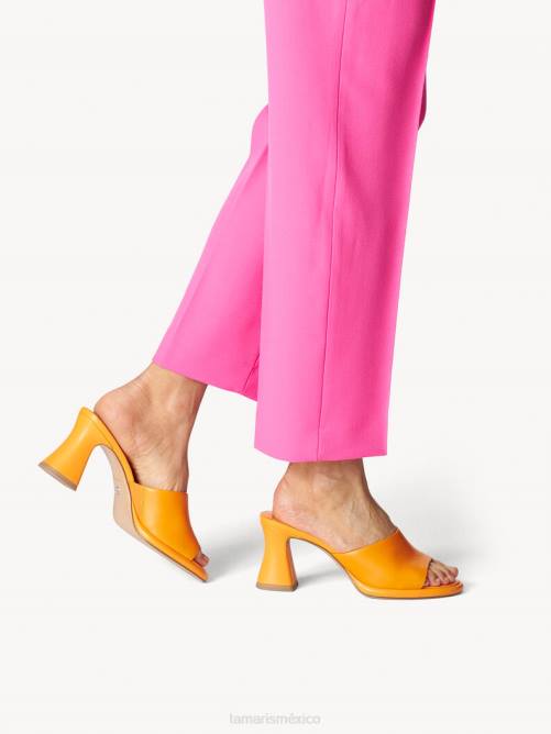 Tamaris mujer mule de cuero - naranja P2LN279