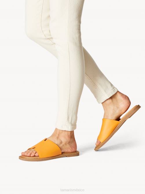 Tamaris mujer mule de cuero - naranja P2LN397