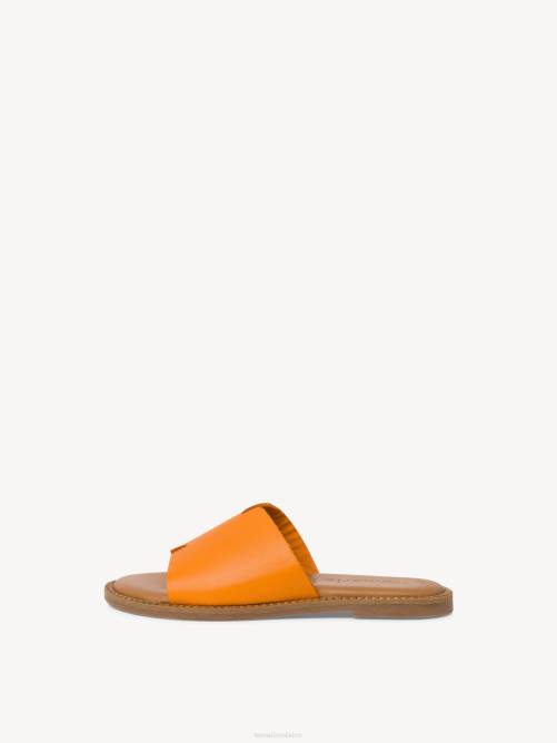 Tamaris mujer mule de cuero - naranja P2LN397