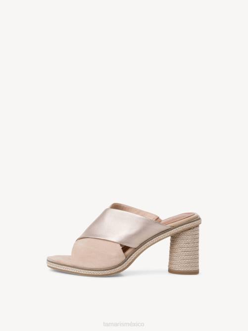 Tamaris mujer mule de piel - beige/arena P2LN830