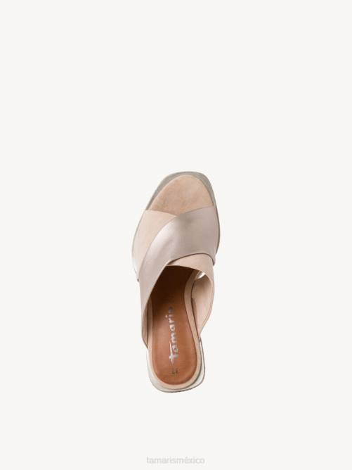 Tamaris mujer mule de piel - beige/arena P2LN830