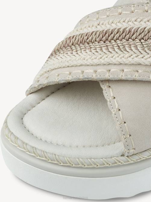 Tamaris mujer mule de piel - beige/marfil P2LN480