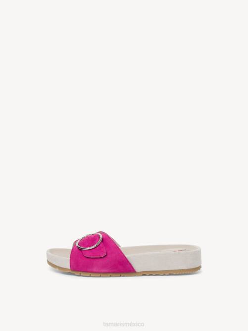 Tamaris mujer mule de piel - rosa/fuxia P2LN316