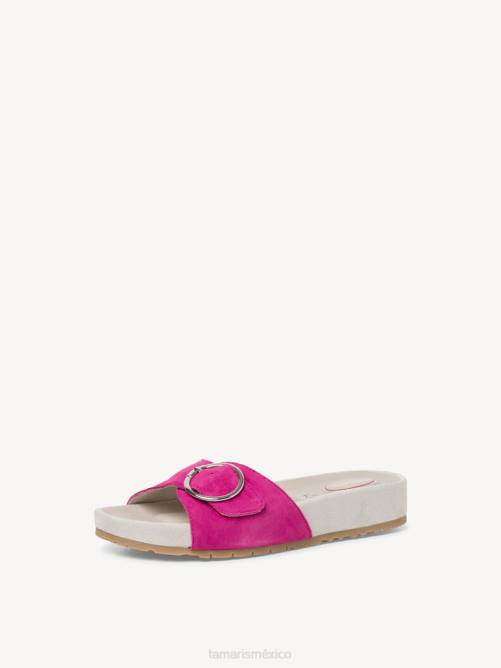 Tamaris mujer mule de piel - rosa/fuxia P2LN316