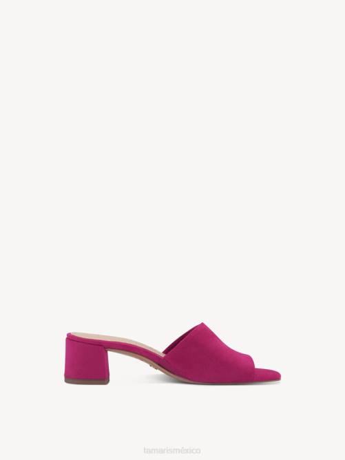 Tamaris mujer mule de piel - rosa/fuxia P2LN362