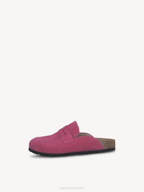 Tamaris mujer mule de piel - rosa/fuxia P2LN375