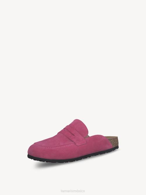 Tamaris mujer mule de piel - rosa/fuxia P2LN375