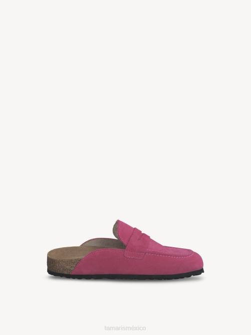 Tamaris mujer mule de piel - rosa/fuxia P2LN375