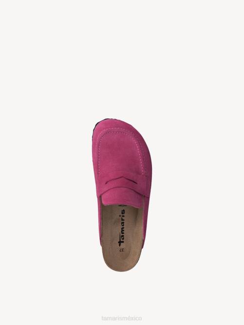 Tamaris mujer mule de piel - rosa/fuxia P2LN375