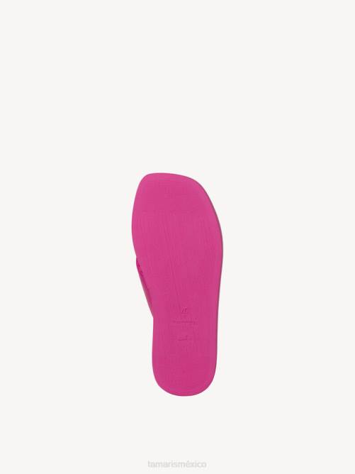 Tamaris mujer mule de piel - rosa/fuxia P2LN485