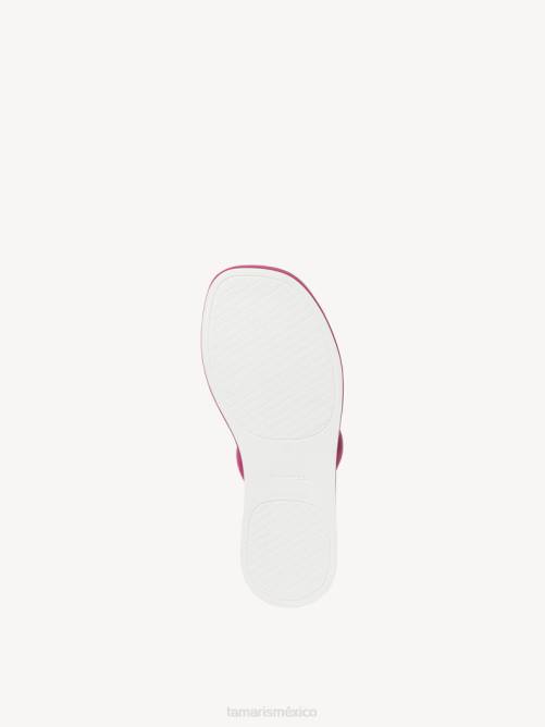 Tamaris mujer mule de piel - rosa/fuxia P2LN694