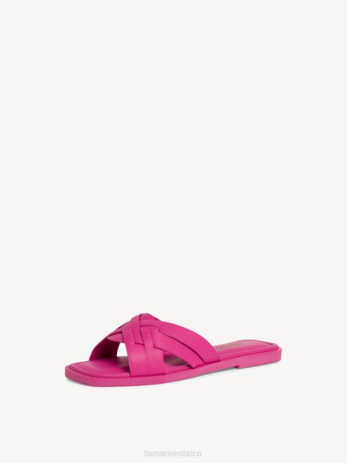 Tamaris mujer mule de piel - rosa/fuxia P2LN730