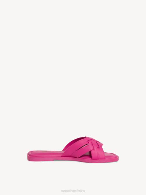 Tamaris mujer mule de piel - rosa/fuxia P2LN730