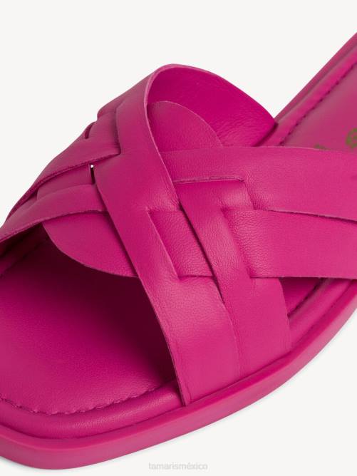 Tamaris mujer mule de piel - rosa/fuxia P2LN730