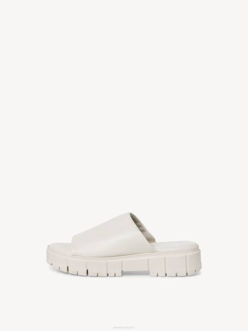 Tamaris mujer mule de piel - uni white/offwhite P2LN461