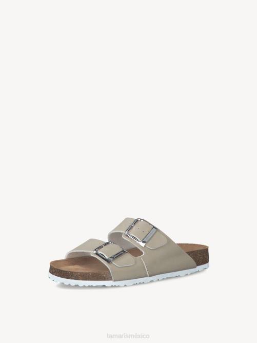 Tamaris mujer mule - nubuc beige/taupe P2LN402