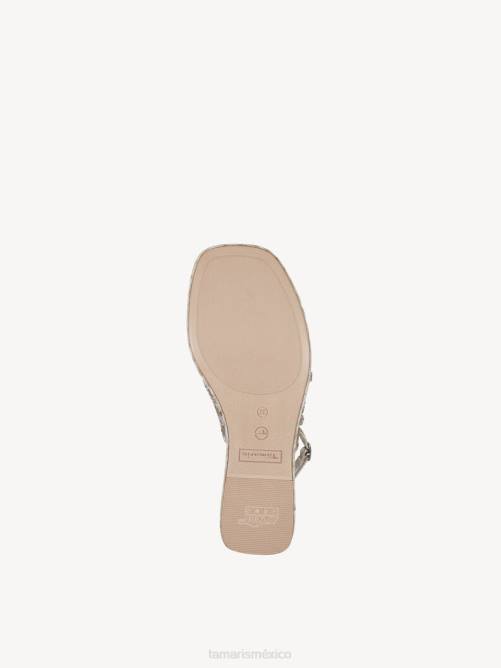 Tamaris mujer Sandalia de tacón - beige/shell P2LN717