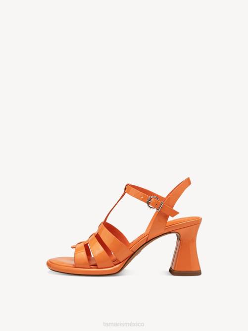 Tamaris mujer Sandalia de tacón - naranja/charol naranja P2LN101