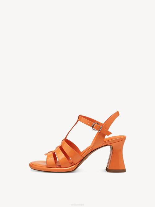 Tamaris mujer Sandalia de tacón - naranja/charol naranja P2LN101