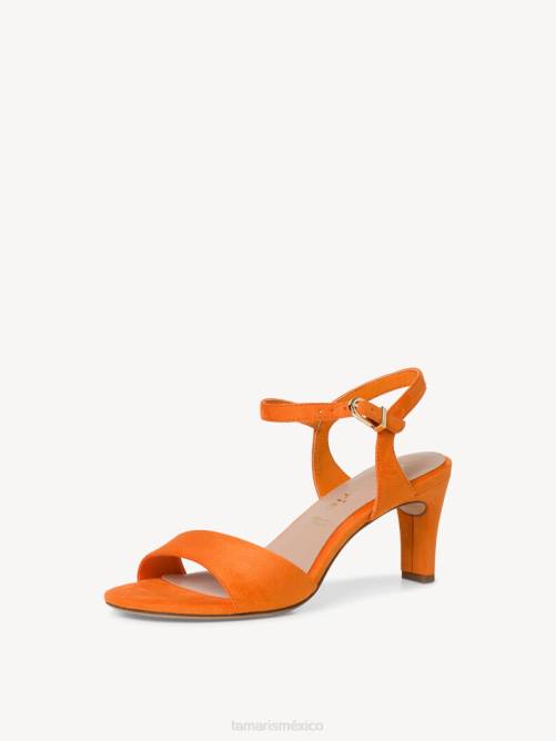 Tamaris mujer sandalia de tacón - naranja P2LN389