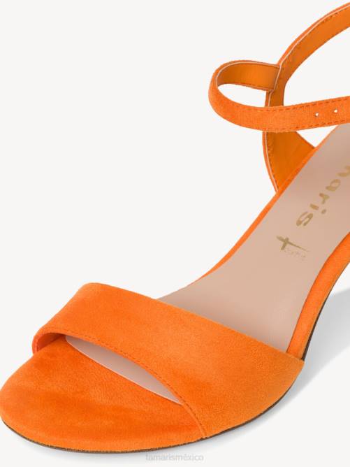 Tamaris mujer sandalia de tacón - naranja P2LN389