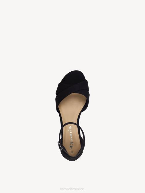 Tamaris mujer sandalia de tacón - negro P2LN1144