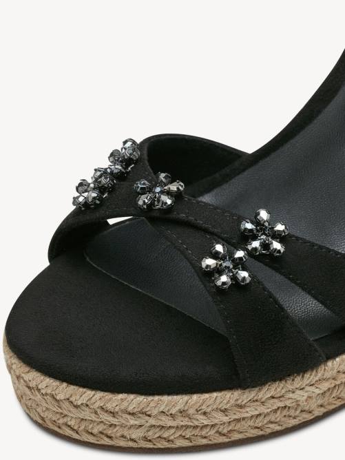 Tamaris mujer sandalia de tacón - negro P2LN603