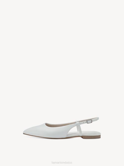 Tamaris mujer Sling pumps - blanco/blanco mate P2LN561