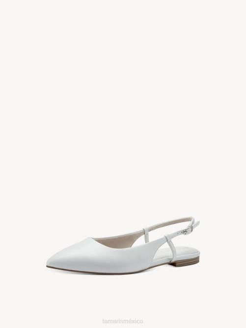 Tamaris mujer Sling pumps - blanco/blanco mate P2LN561