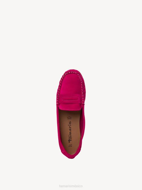 Tamaris mujer mocasín de piel - rosa/fuxia P2LN991