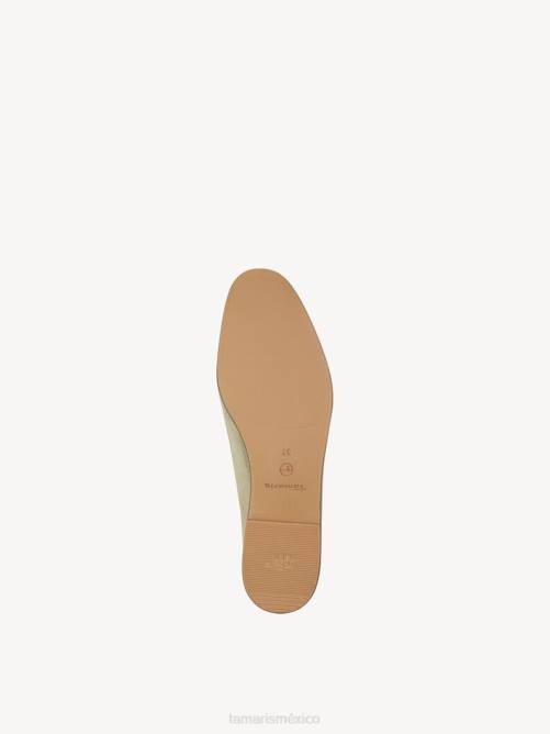 Tamaris mujer slipper de piel - metalizado/dorado claro P2LN1087