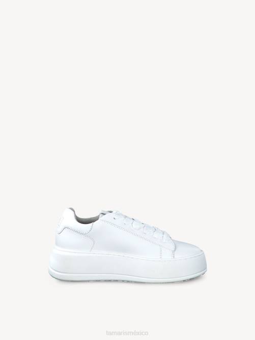 Tamaris mujer zapatilla de cuero - blanco/cuero blanco P2LN993