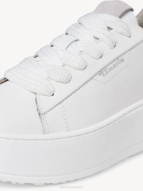 Tamaris mujer zapatilla de cuero - blanco/cuero blanco P2LN993