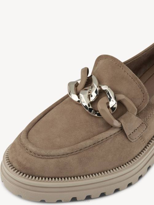 Tamaris mujer zapatilla de cuero - marrón/camel P2LN668