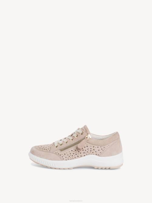 Tamaris mujer zapatilla de piel - beige/arena P2LN1056