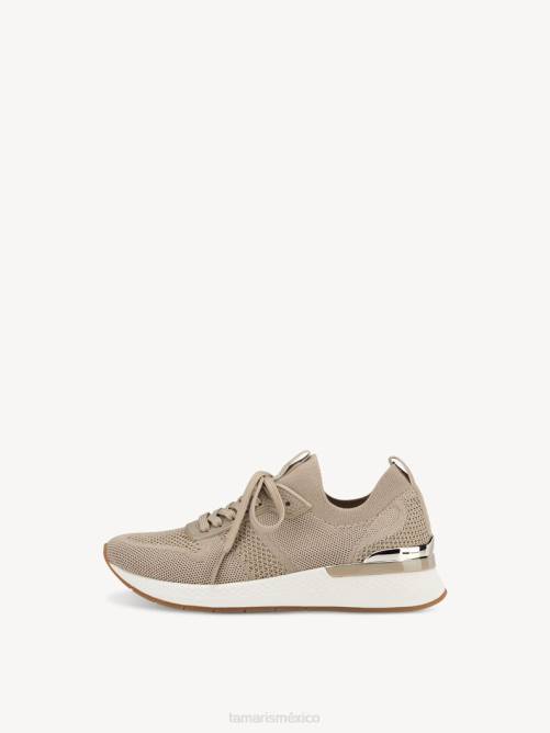 Tamaris mujer zapatilla deportiva - beige/marfil metalizado P2LN1024