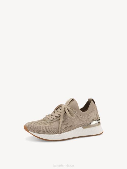 Tamaris mujer zapatilla deportiva - beige/marfil metalizado P2LN1024