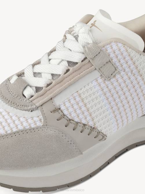 Tamaris mujer zapatilla - peine blanco/grisáceo P2LN112