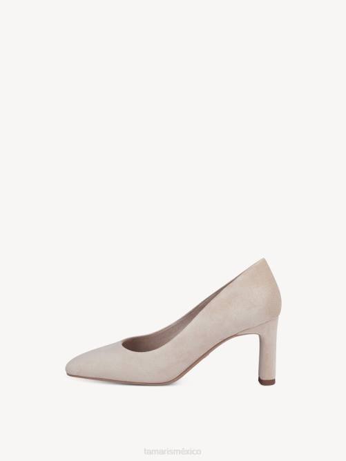 Tamaris mujer zapatos de salón de cuero - beige/marfil P2LN96