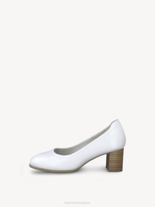 Tamaris mujer zapatos de salón de cuero - blanco P2LN1065