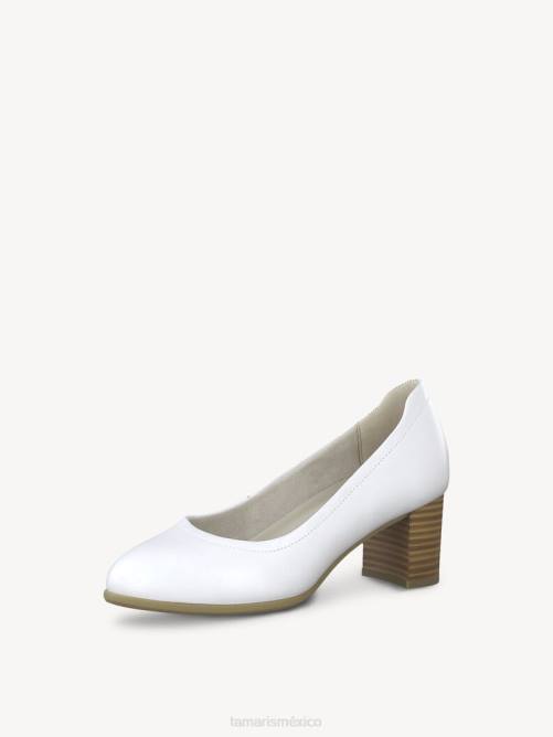 Tamaris mujer zapatos de salón de cuero - blanco P2LN1065