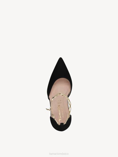 Tamaris mujer zapatos de salón de cuero - negro P2LN452