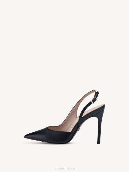 Tamaris mujer zapatos de salón de piel - negro P2LN1174